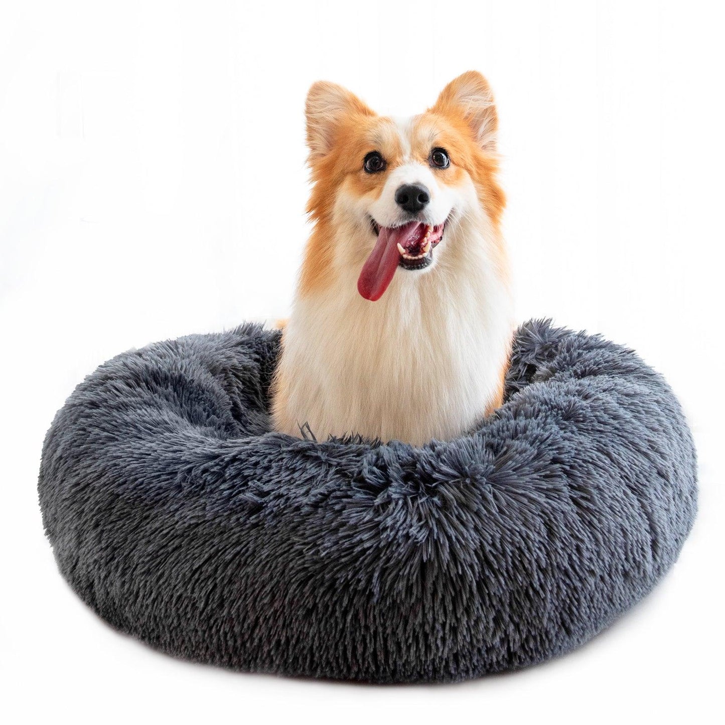 Luxury Plush Donut Pet Bed: Cozy Haven For Small Dogs And Cats-5