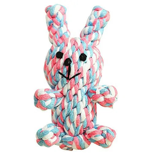 rope bunny dog toy