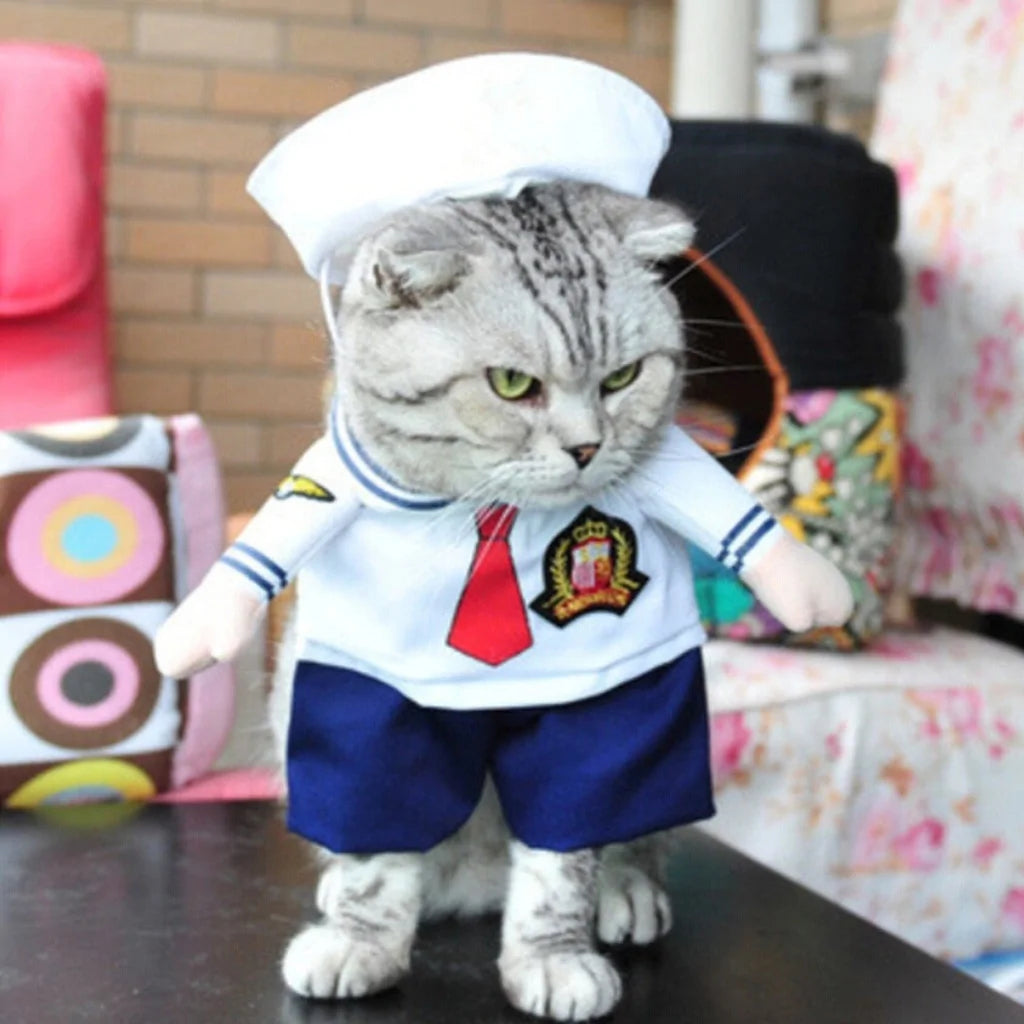  Dog And Cat Costume sailor cat