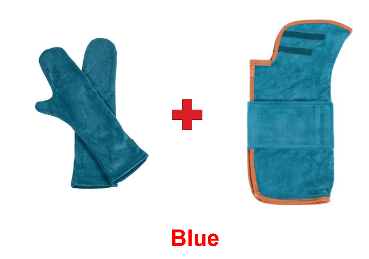 Gloves and Towel Set Blue