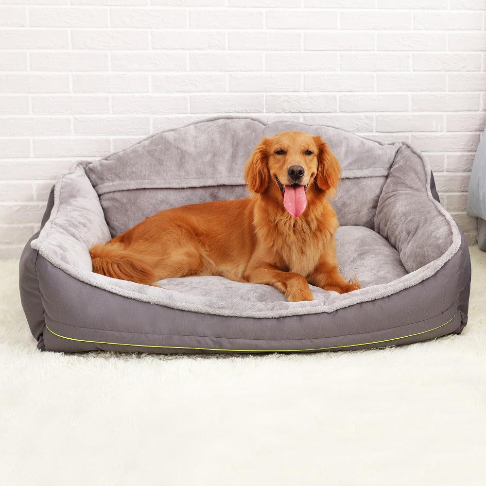 Luxury Pet Haven: Plush Polyester Sofa Bed For Dogs-2