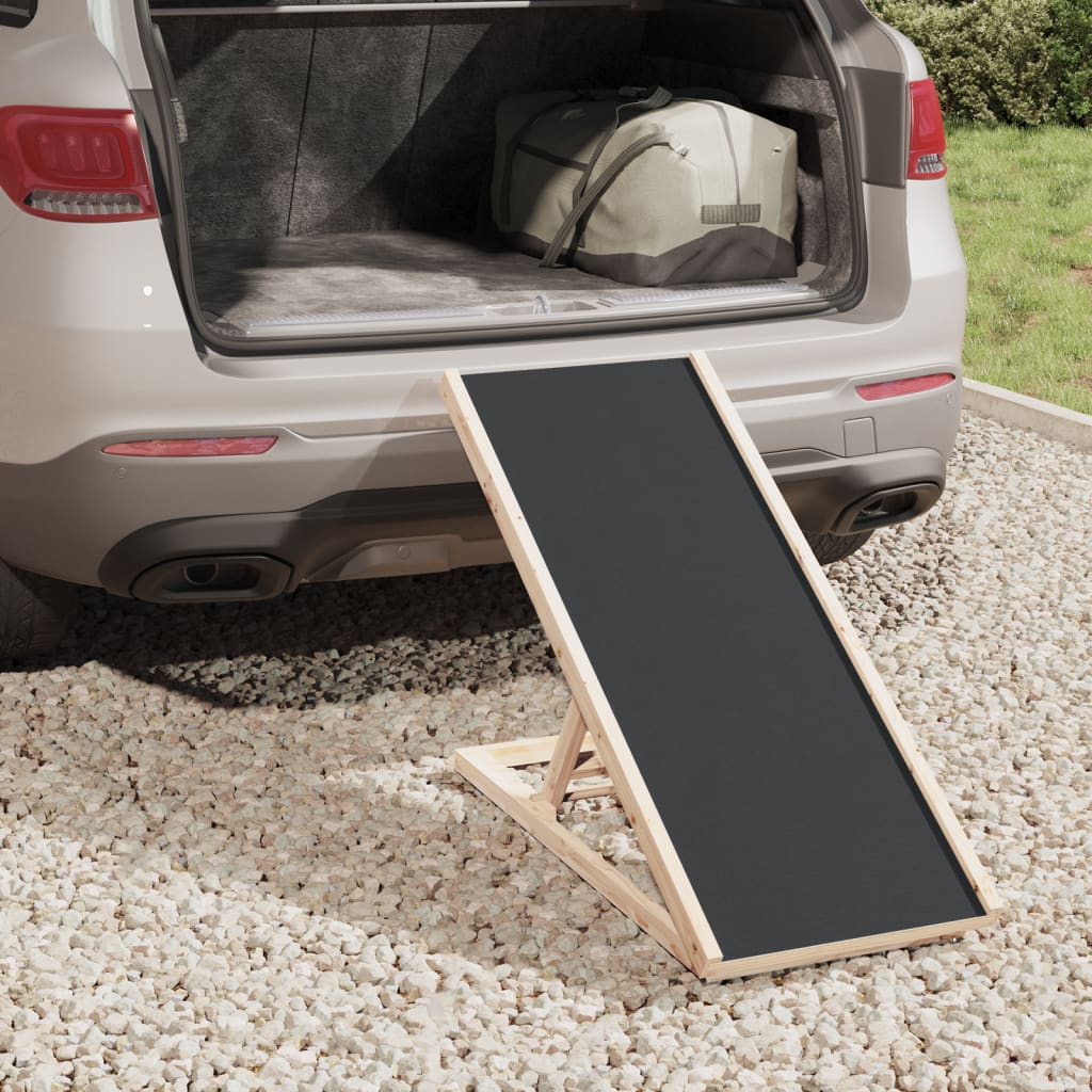 Ramp for Car Bed Solid Wood Fir-2