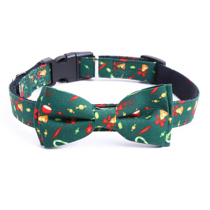 Festive Holiday Pet Bow Collar - Perfect For Christmas Celebrations!-0