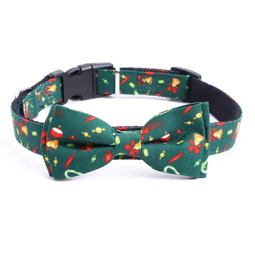 Festive Holiday Pet Bow Collar - Perfect For Christmas Celebrations!-0