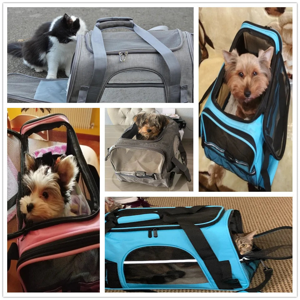 Pet Messenger Carrier Travel Bag photos