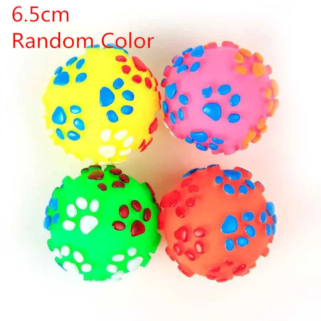 Chew Sound Bite Resistant ball Toy random color balls 6.5 cm