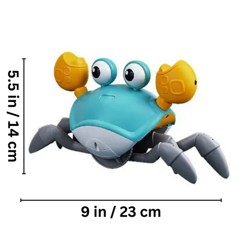 Crawling Crab Automatic Dog Toy size