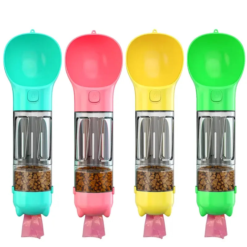 All-in-One Pet Care Trio: Food Feeder, Drinker, and Poop Dispenser. Available colors