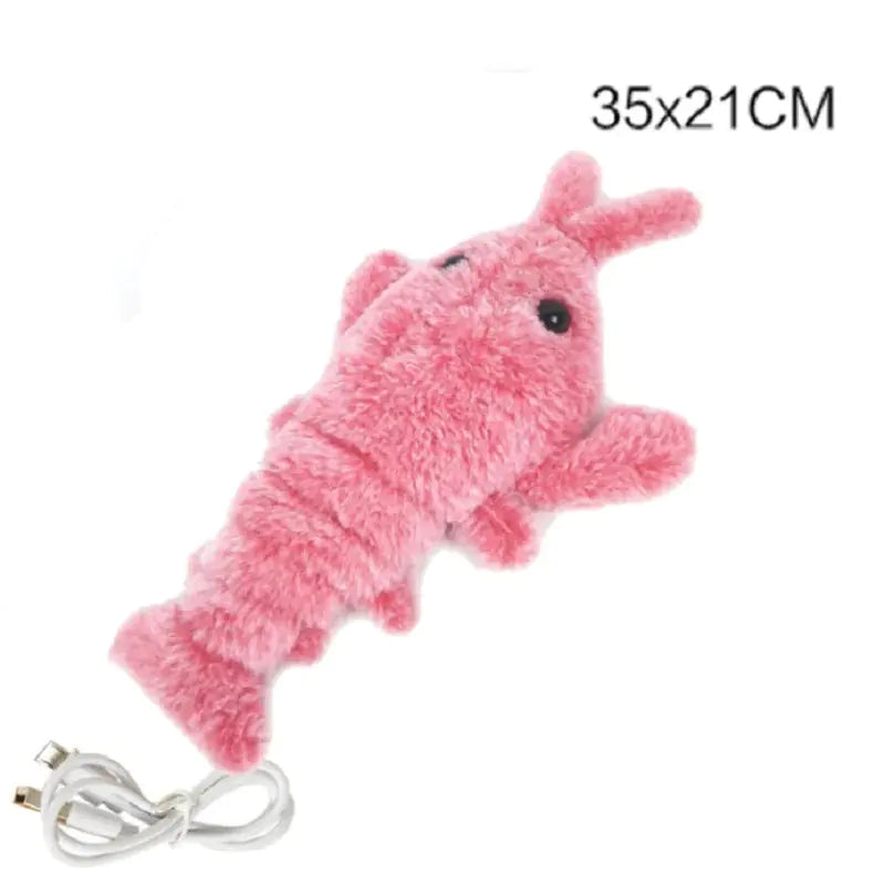 Jumping Shrimp Cat Toy. pink