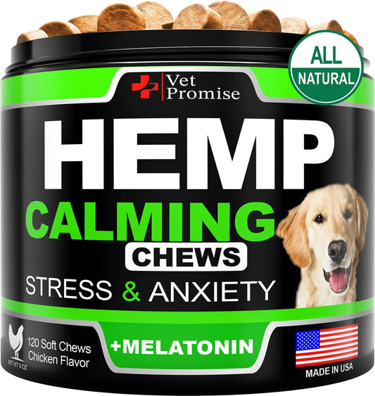 Hemp Calming chews for dogs LABEL