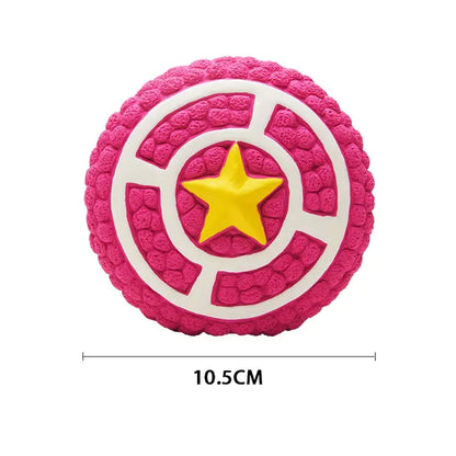 Squeaky Dog Toys pink shield 10.5cm