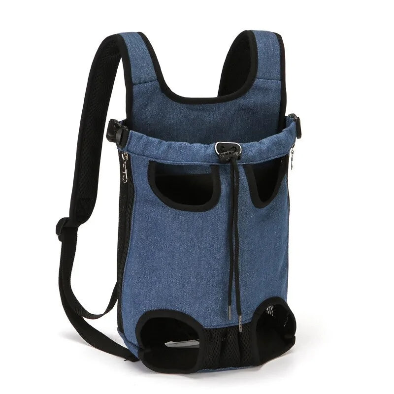 Pet Carrier Packsack blue denim