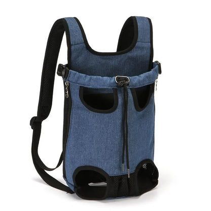 Pet Carrier Packsack blue denim