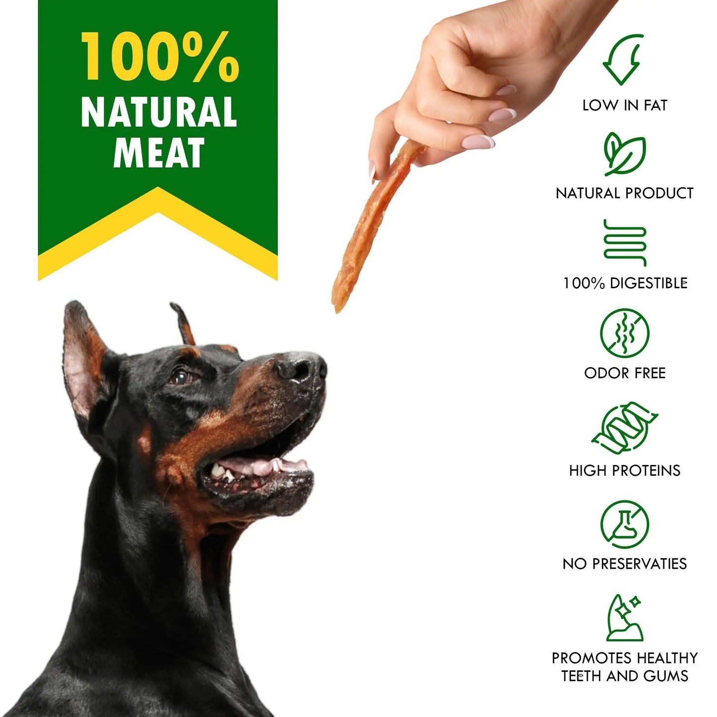 Premium Organic Chicken Dog Treats:  100% natural