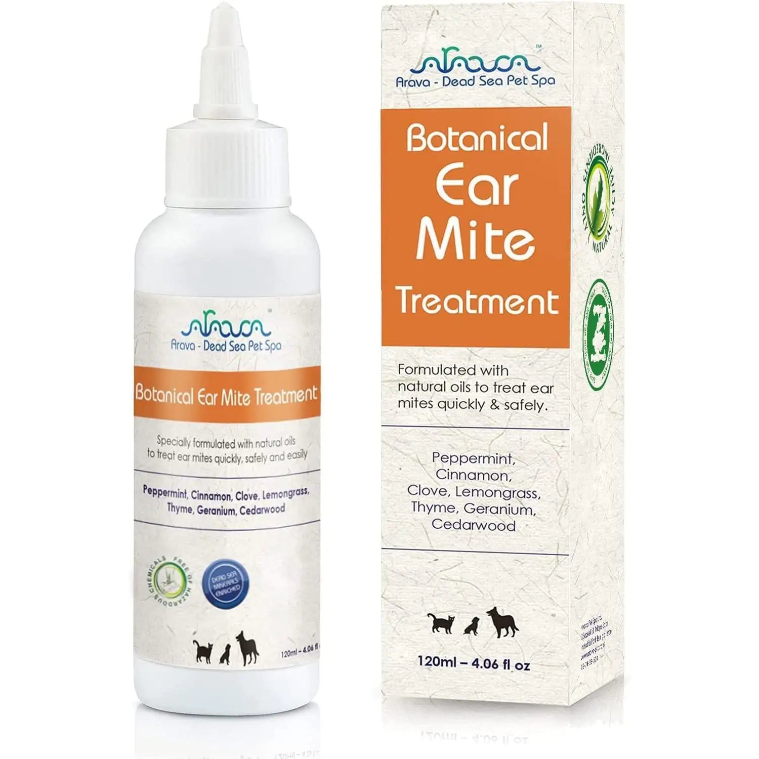  Dogs & Cats Pet Ear Mites Infection Cleaner. Front label