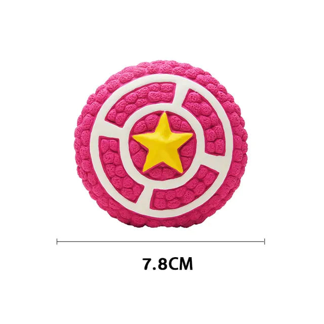 Squeaky Dog Toys pink shield 7.8 cm