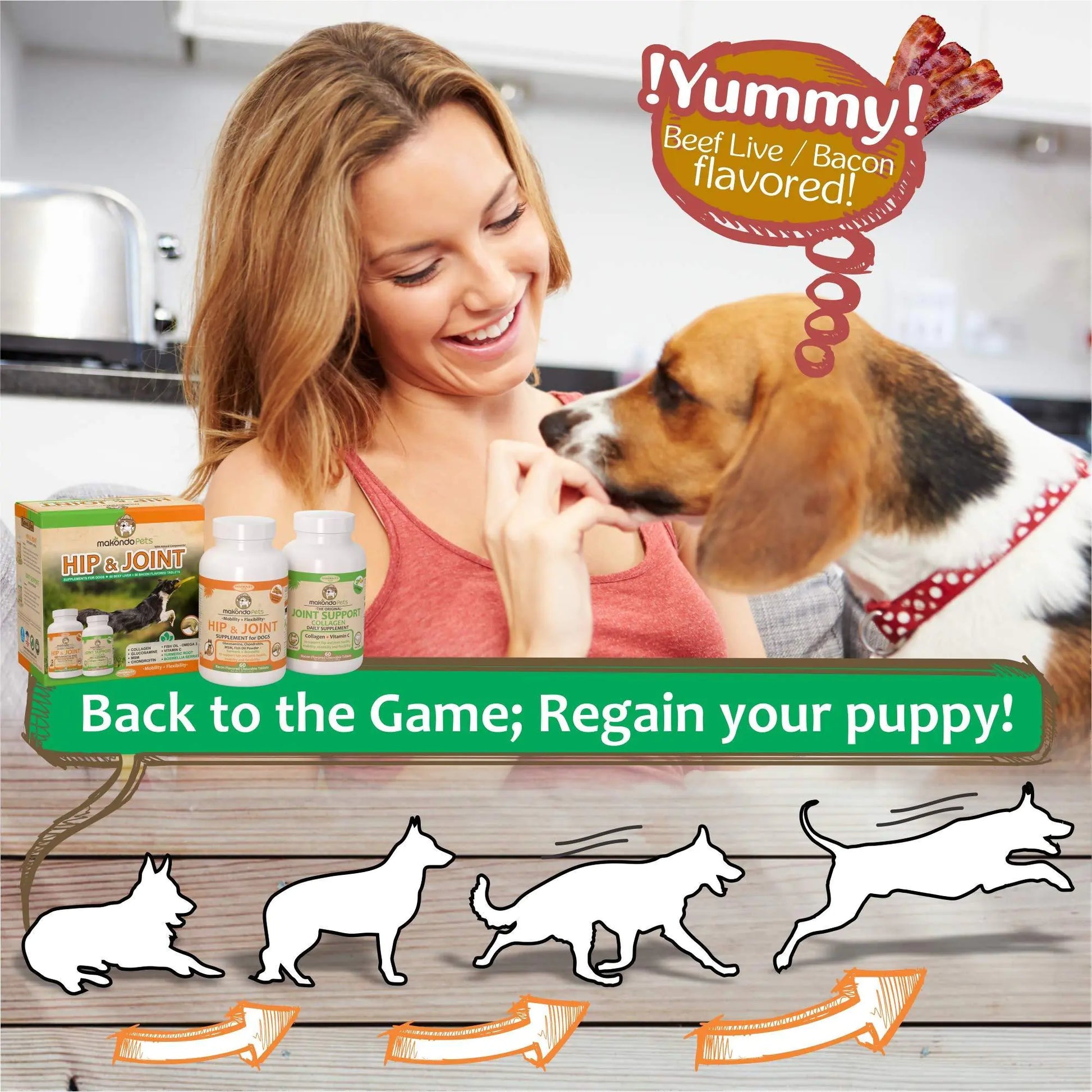 Hip and Joint Supplement for Dogs with Chondroitin Collagen for Dogs Turmeric. Back in the game