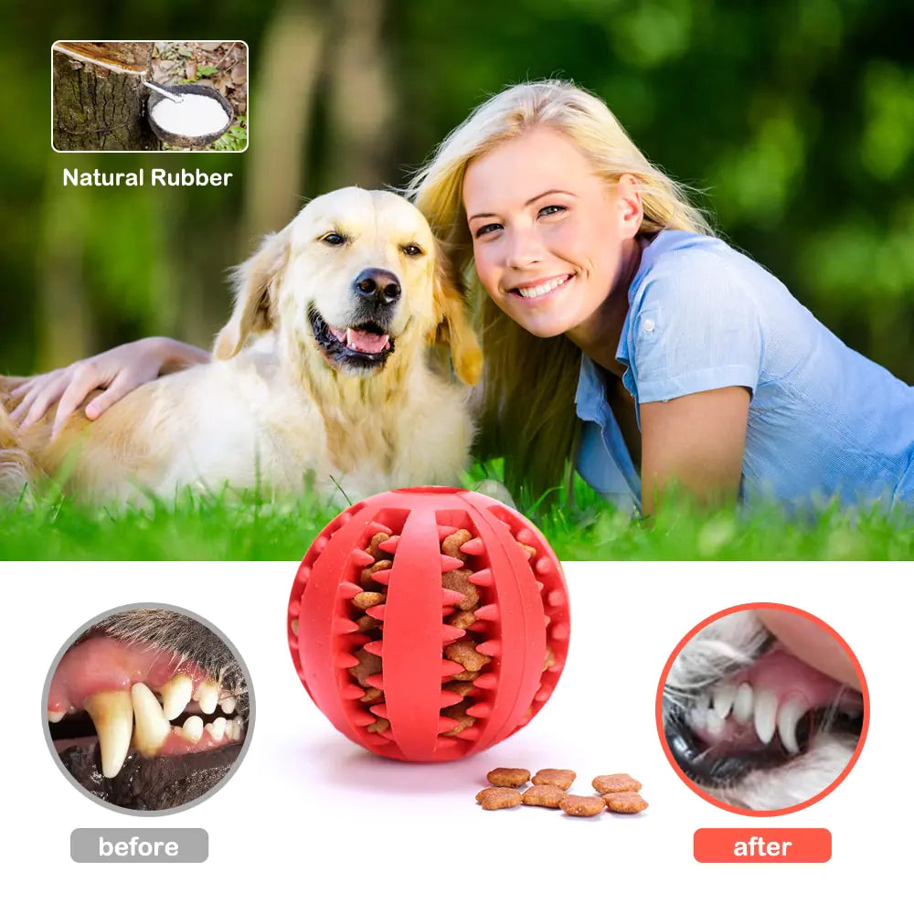 Rubber Balls Chewing Pet Toy. Natural rubber