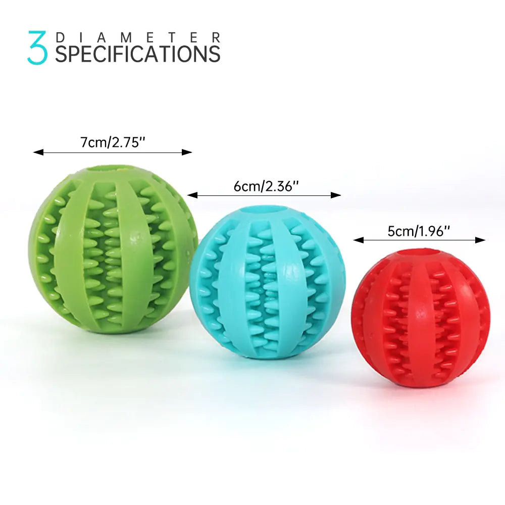 Rubber Balls Chewing Pet Toy. Three sizes