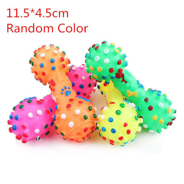  Bite Resistant Toy random color bar bells size 11.5cm x 4.5 cm