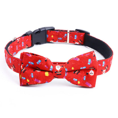 Festive Holiday Pet Bow Collar - Perfect For Christmas Celebrations!-2