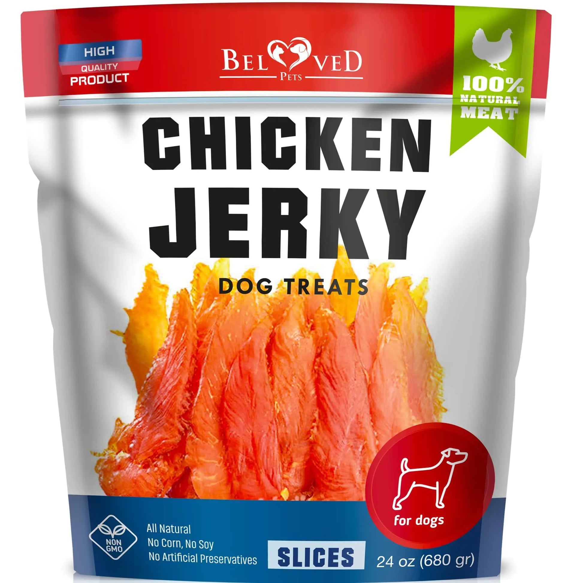 Chicken Jerky Dog Treats Package