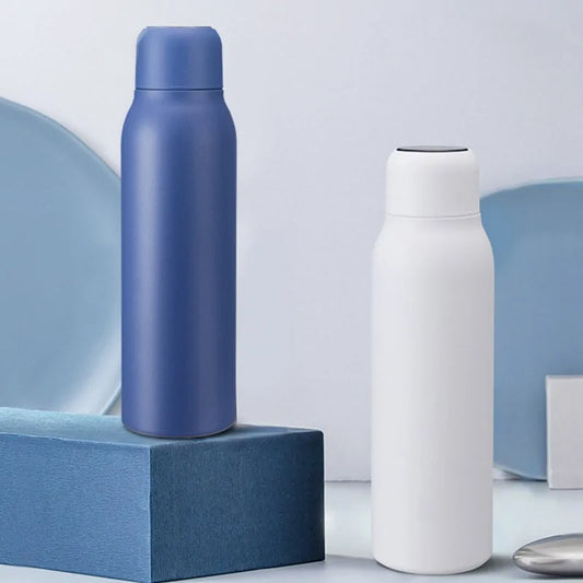 UV Self Cleaning Water Bottle shown in white and blue