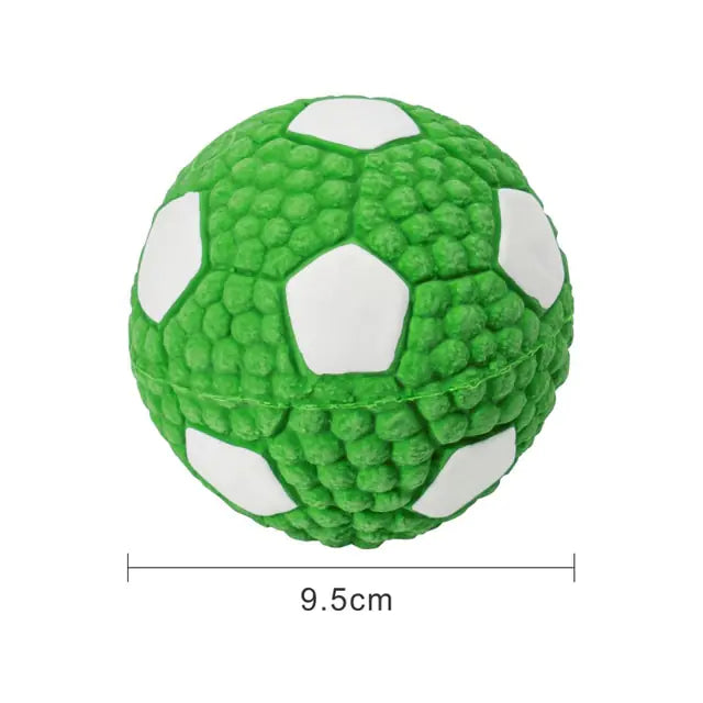 Squeaky Dog Toys green volleyball 9.5cm